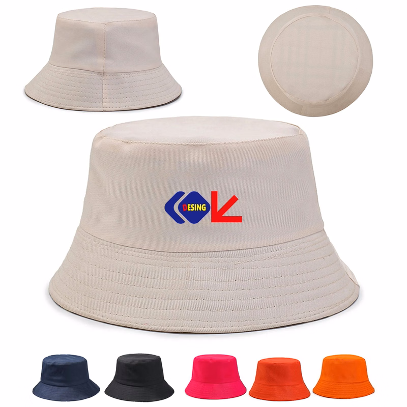 Embroidery 100% cotton Bucket Hat MOQ50PCS