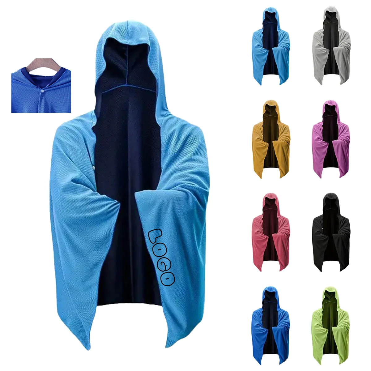 MOQ 20 Cooling Sports Poncho Towel Instant Neck Wrap Beach 1