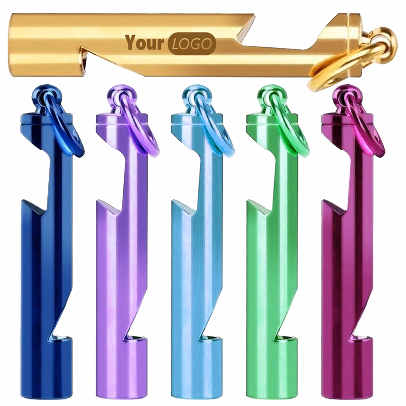 Brass Stylish Bottle Opener Whistle Keychain For Everyday Use