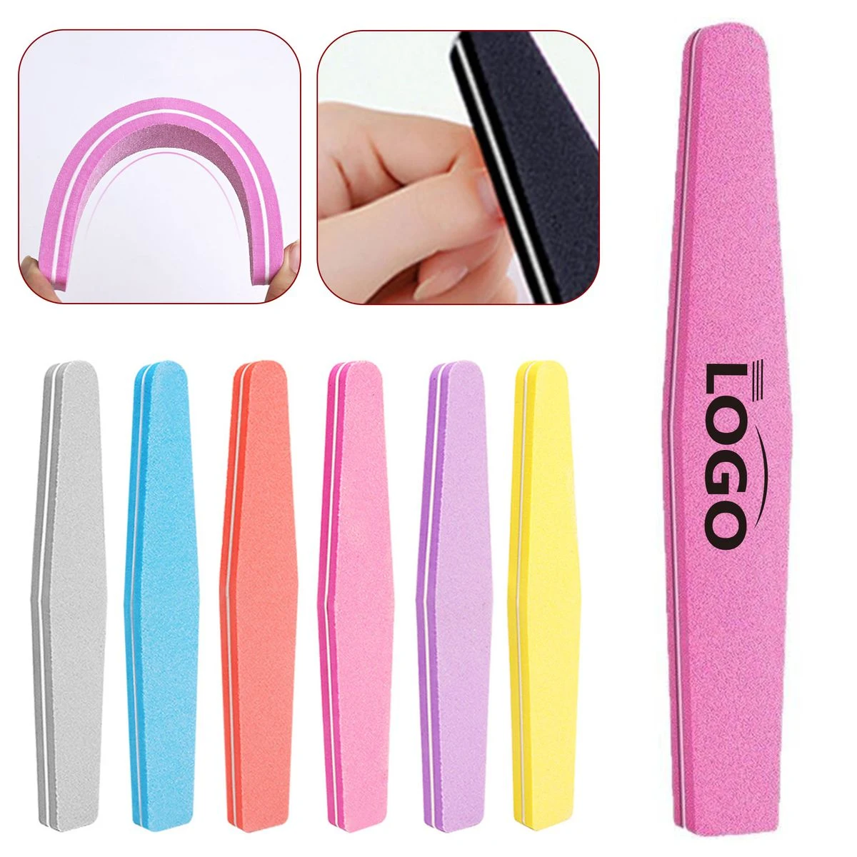 MOQ20 100/180 Grit Double Sided Nail Files And Buffers 1
