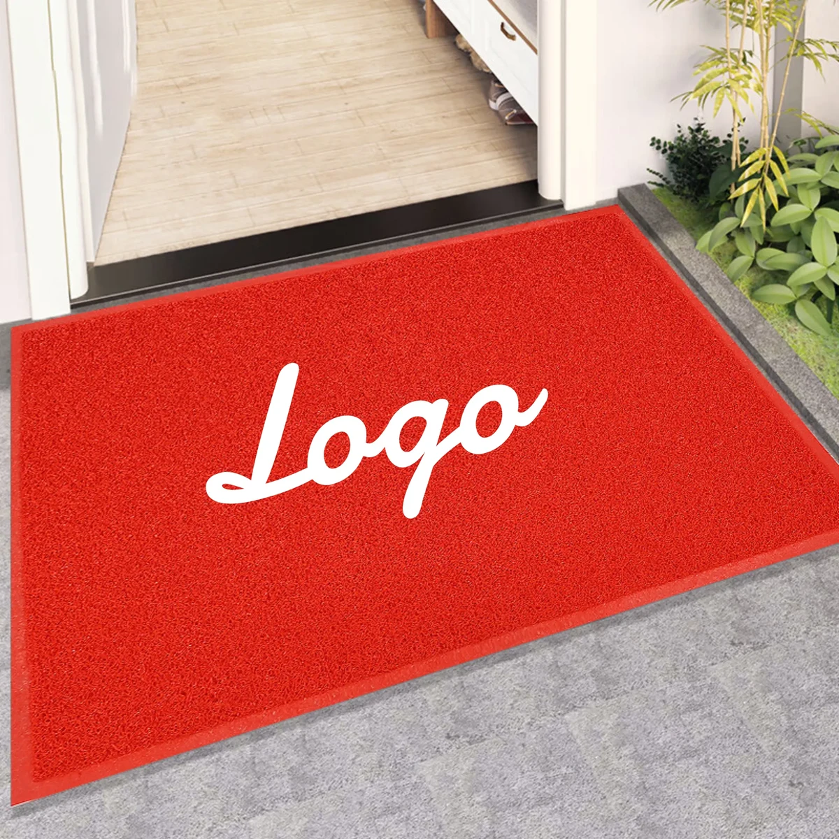 Red Custom Logo Entrance Mat with Durable Material 1