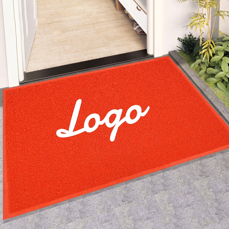 Red Custom Logo Entrance Mat with Durable Material