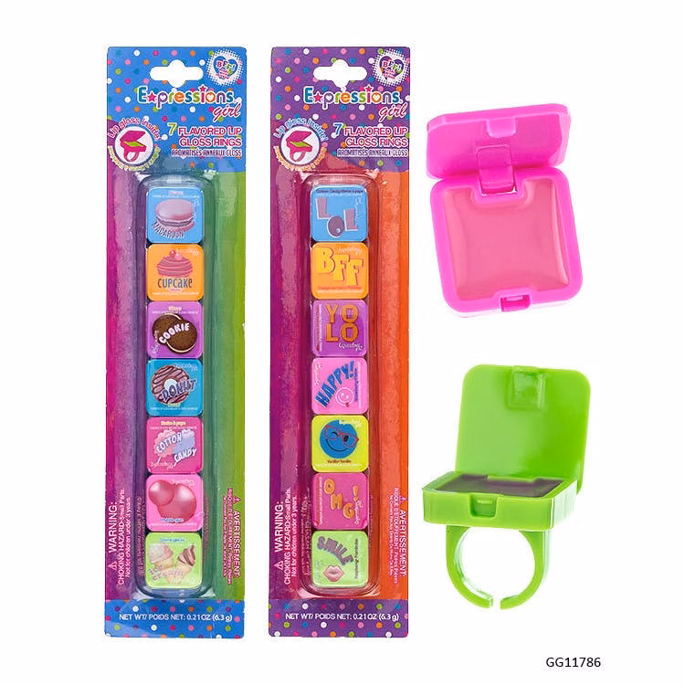 Lip Gloss Rings - 7 Dessert Flavors