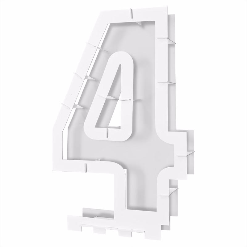 Balloon Mosaic Number "4" Frame