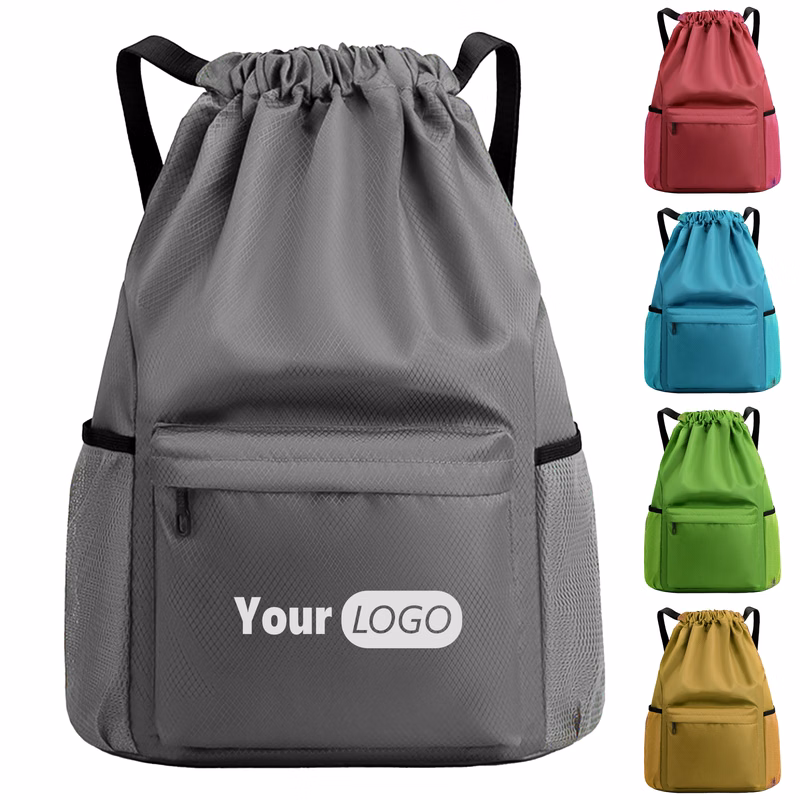 Polyester Large Capacity Custom Drawstring Bag