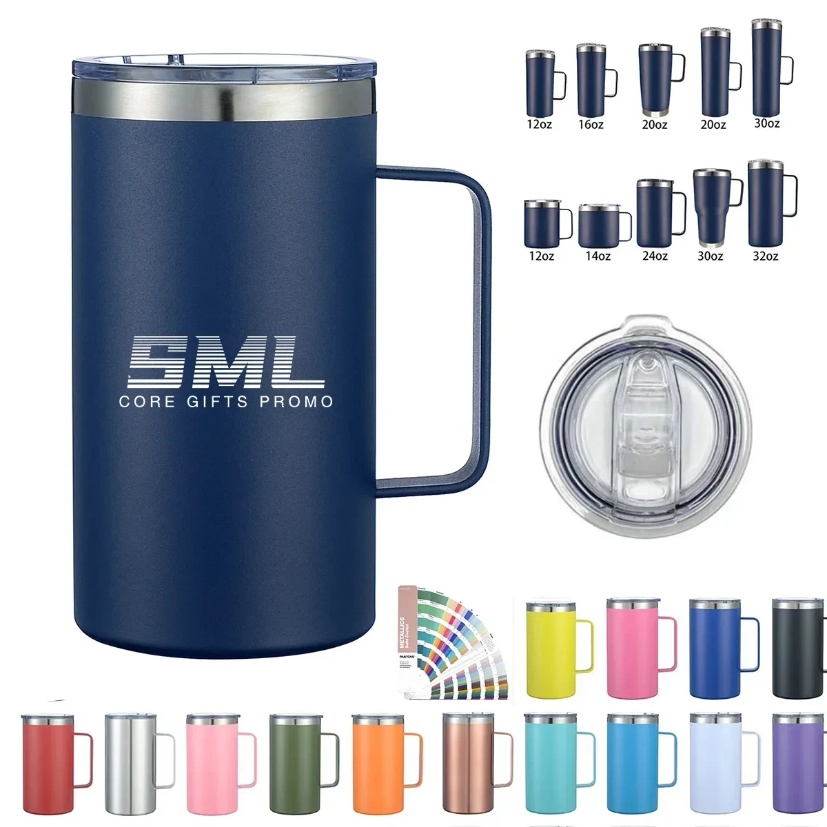 24oz Stainless Steel Vacuum Thermo Mug with Sealing Lid 1