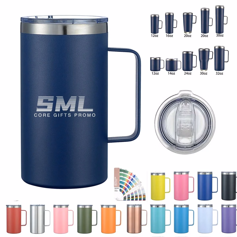 24oz Stainless Steel Vacuum Thermo Mug with Sealing Lid