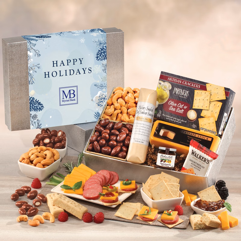 Snacking Smorgasbord with Happy Holidays Sleeve