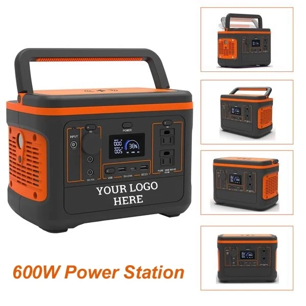 600W Power Station w/ Wireless QI Charger & Foldable Handle 1