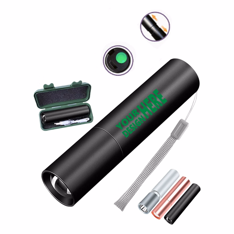 MOQ 50 High Beam LED Rechargeable Flashlight Mini Multifunctional