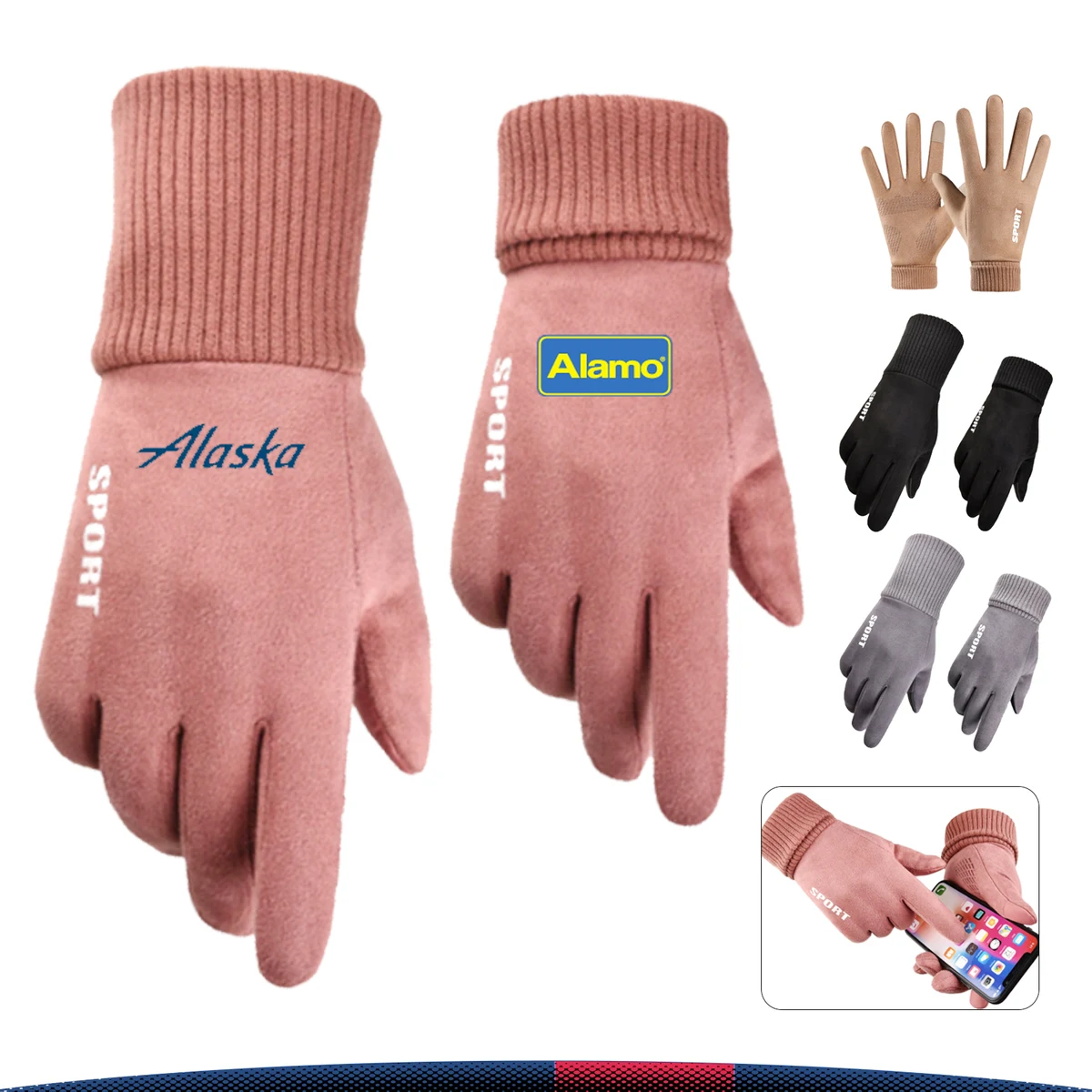 Suede Leather Winter Gloves 1