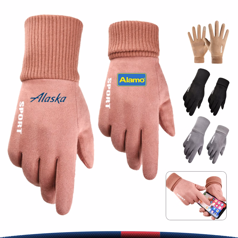Suede Leather Winter Gloves