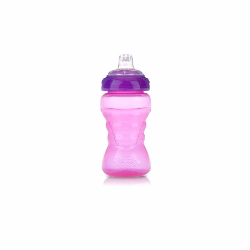 Nuby Sipper Cups - 10 oz Assorted Colors No Spill Easy Grip 2 Pack