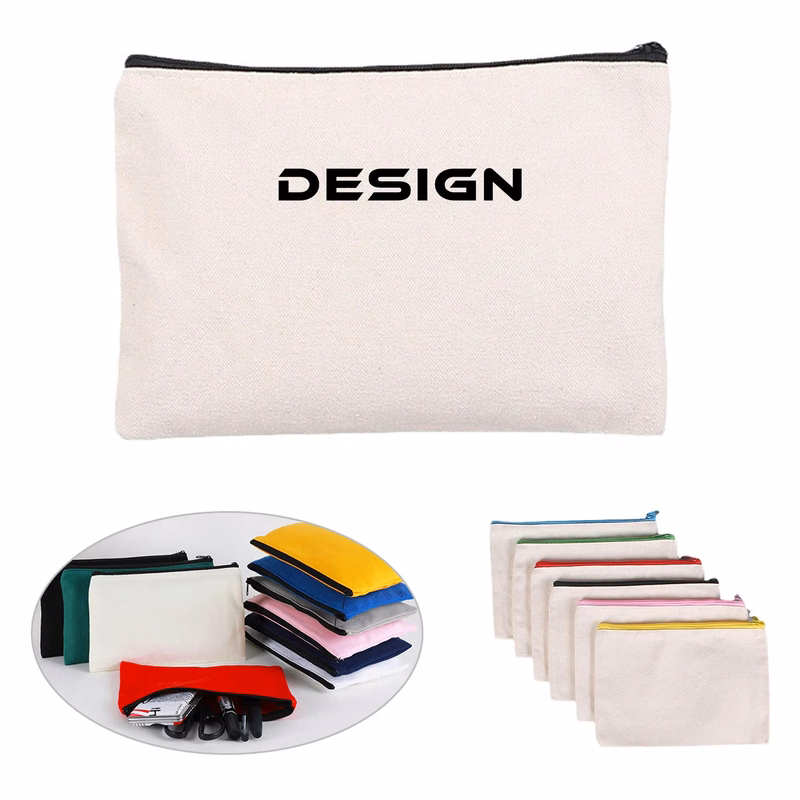 Blank Canvas Zipper Pouches