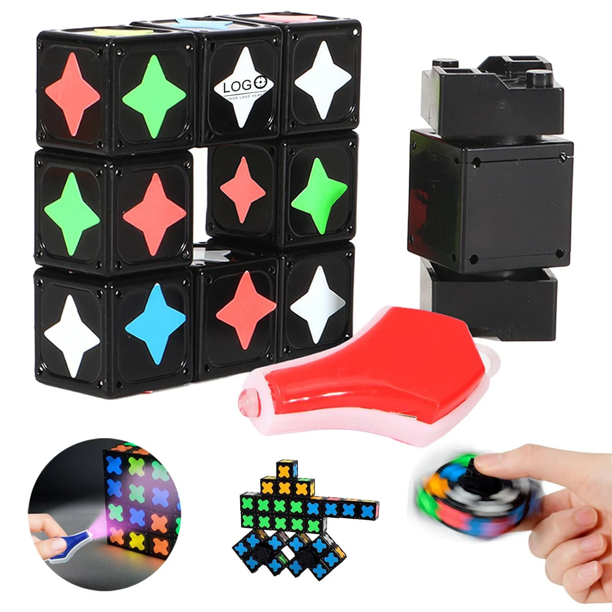 Magnetic Building Blocks Fidget Spinner 1