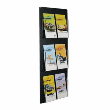 Wall Mount Adjustable for 3-6 Pockets, Clear Back