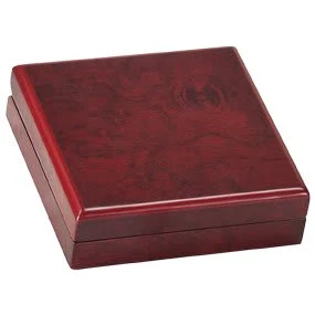 4 1/4" x 4 1/4" Rosewood Finish Medal Box 1