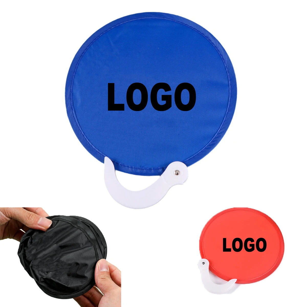 Full Color Foldable Handheld Round Fan 1