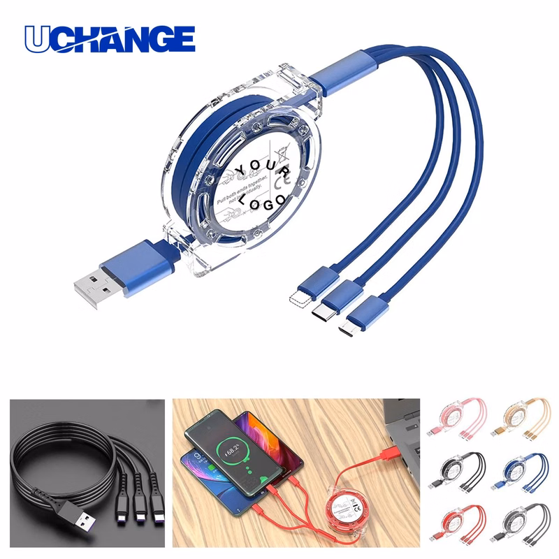 Durable Three In One USB Charging Cable