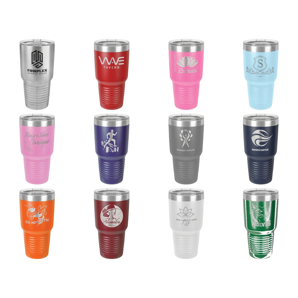 Polar Camel 30 oz. Vacuum Insulated Ringneck Tumbler with Clear Lid 1