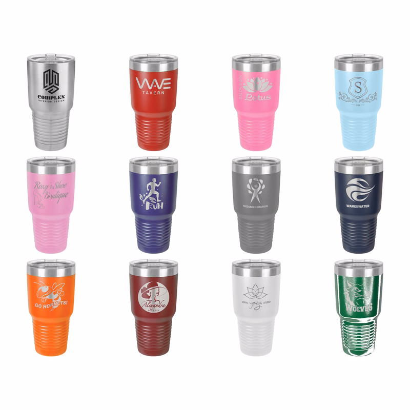 Polar Camel 30 oz. Vacuum Insulated Ringneck Tumbler with Clear Lid