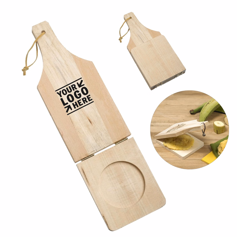 Durable Traditional Jumbo Wood Tostonera Plantain Press Masher