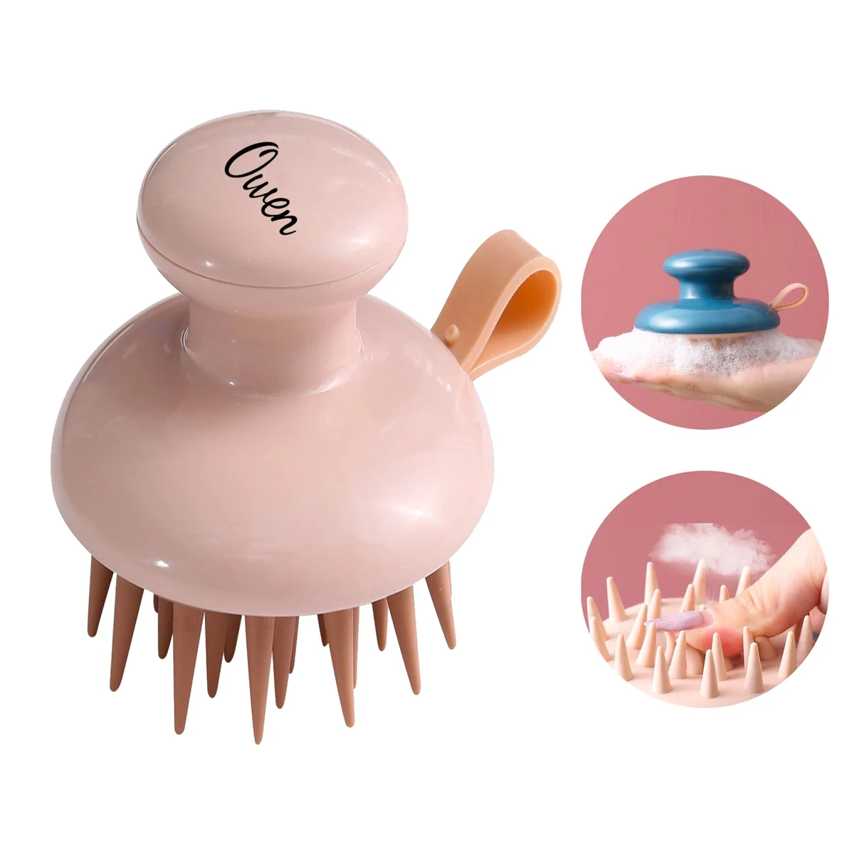 Round Silicone Massage Hair Brush 1