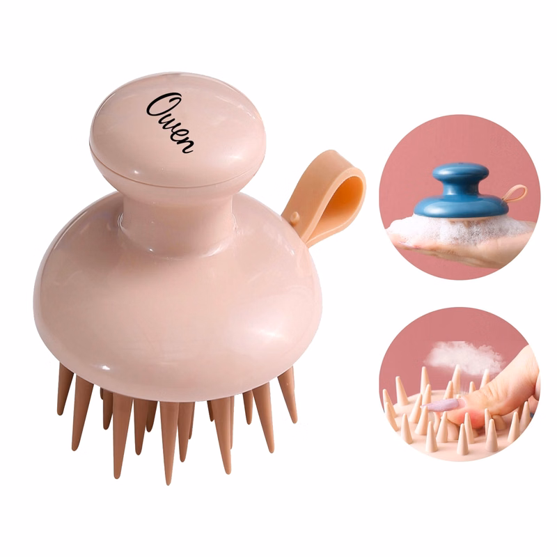 Round Silicone Massage Hair Brush