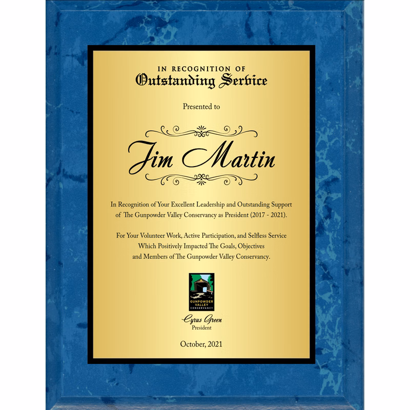 Marble Finish Plaque