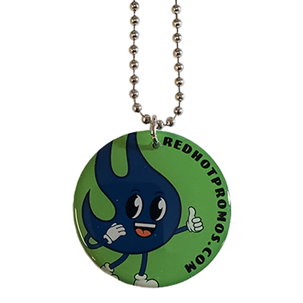 Ball Chain Necklace with Custom Pendant / Charm from 2.1 - 3 Sq. In. 1