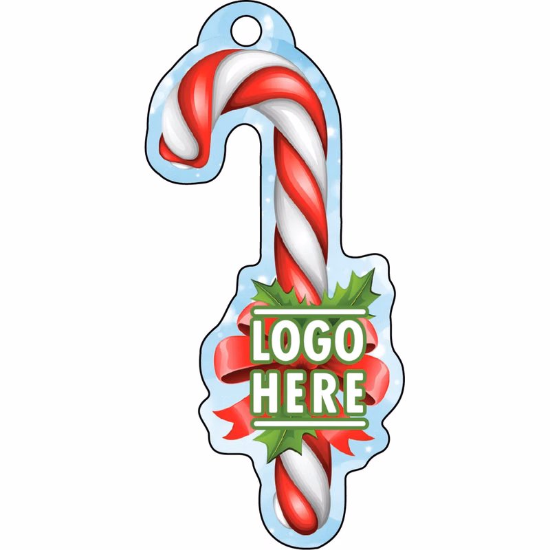 1/4" Recycled Wood Ornaments-Single Candy Cane