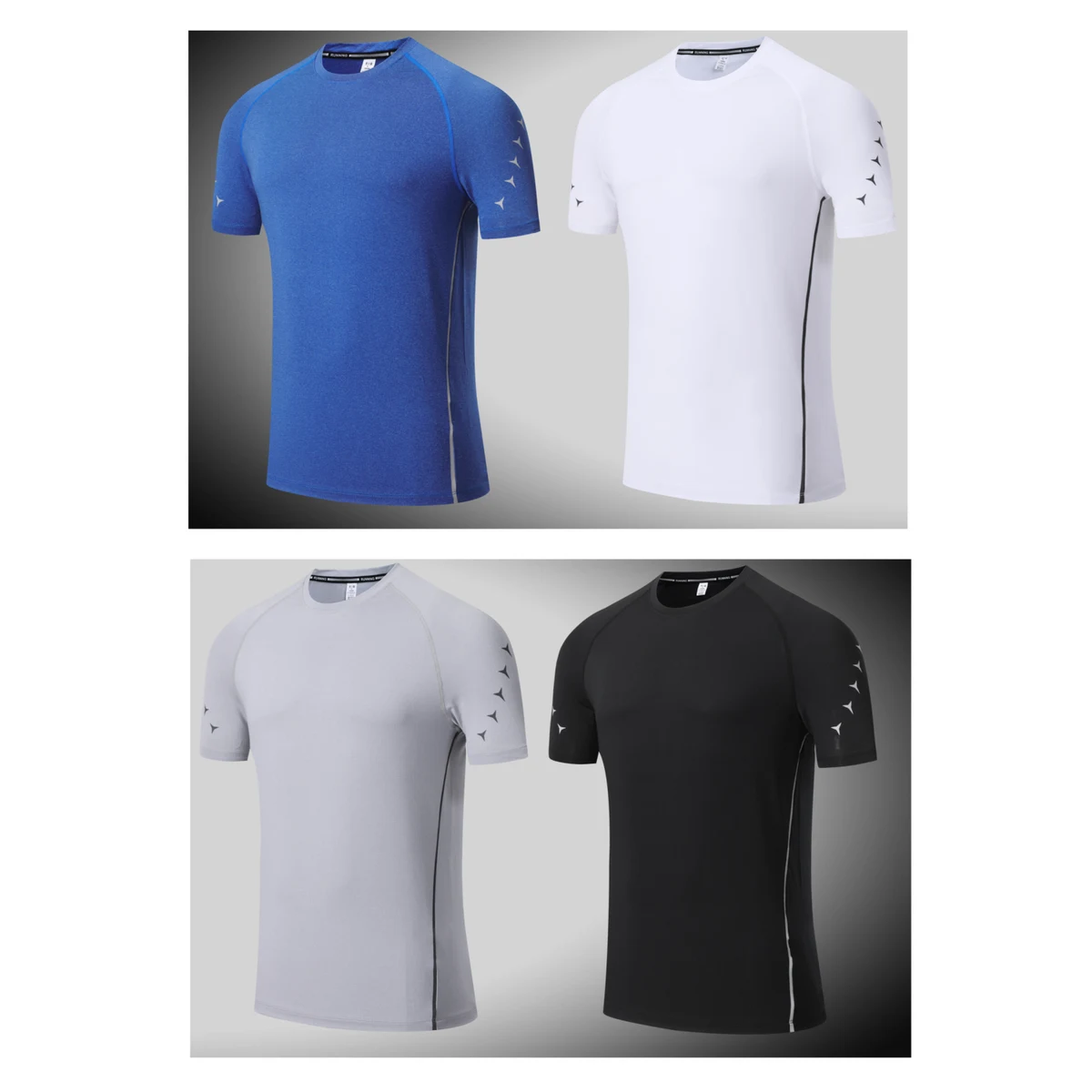 Men's Running Short Sleeve T-Shirt - Stock Style 12 1