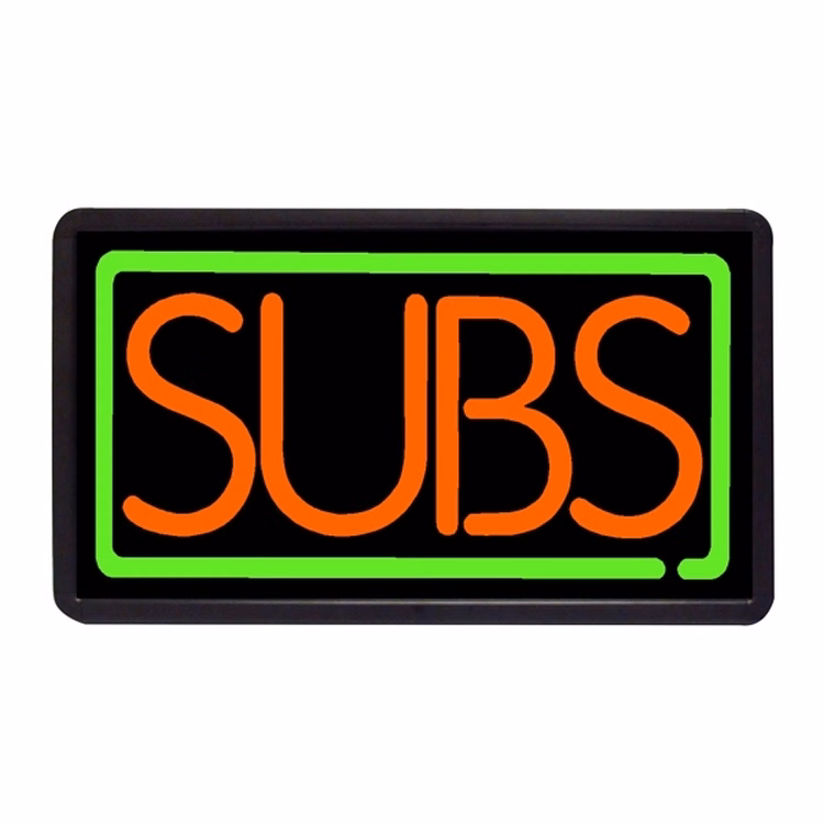 Subs 13" x 24" Simulated Neon Sign