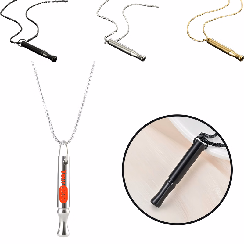 Support Stainless Steel Whistle Necklace