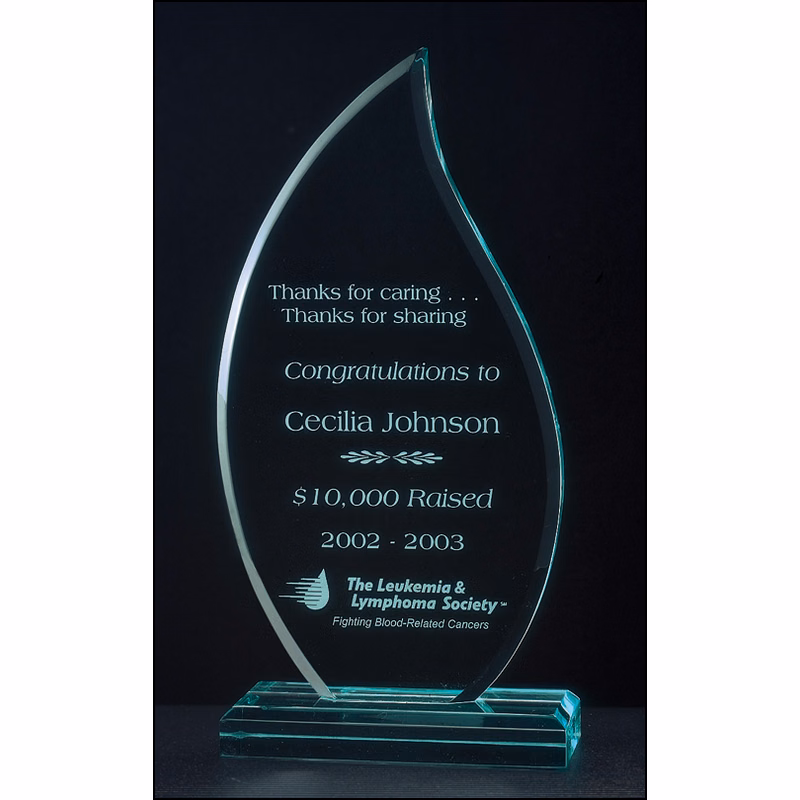 Flame Acrylic Award On Acrylic Base