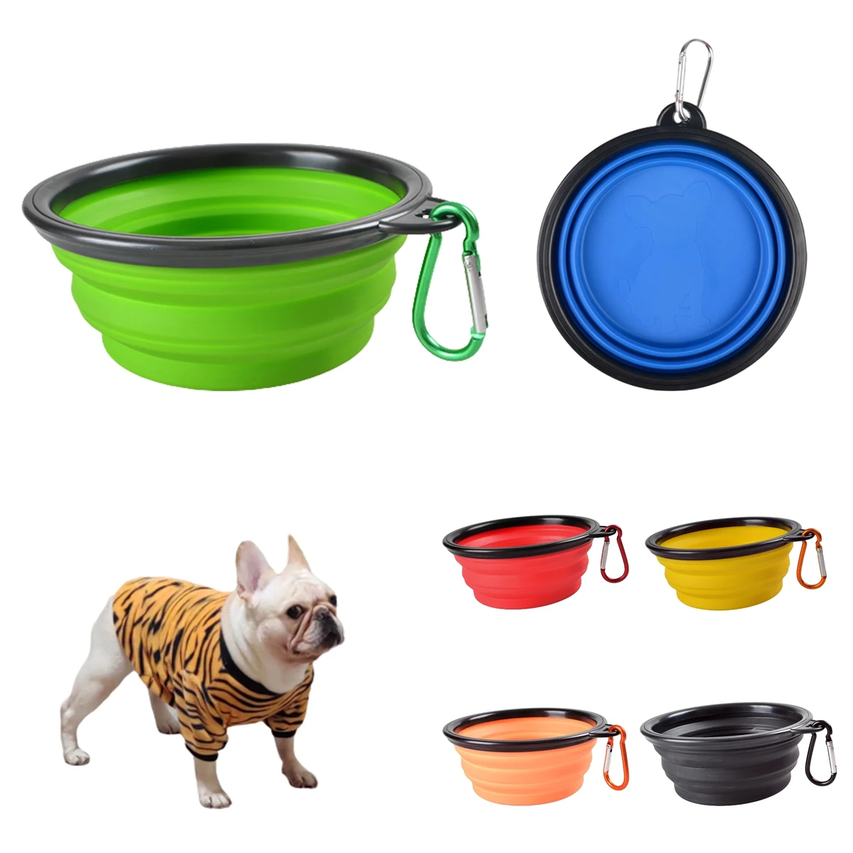 34oz. Silicone Collapsible Pet Bowl 1