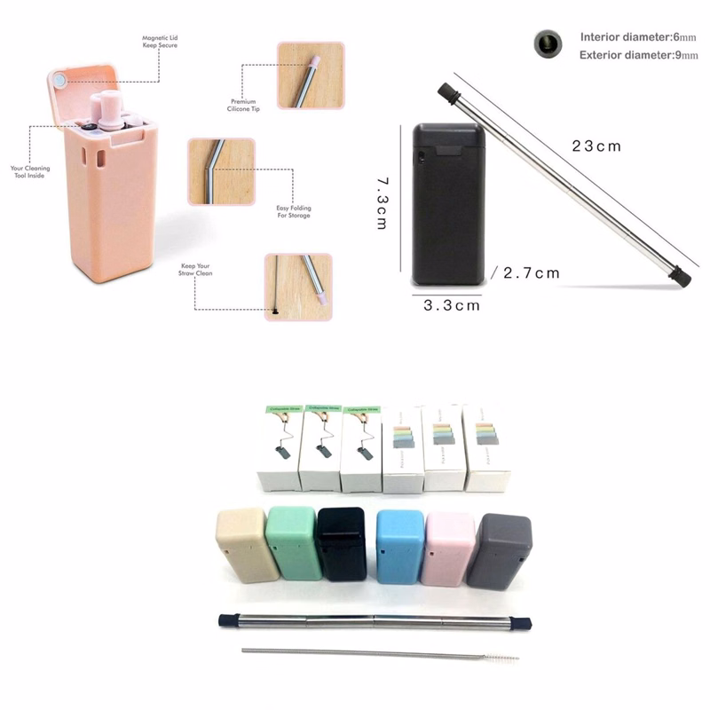 Reusable Collapsible Stainless Steel Straw