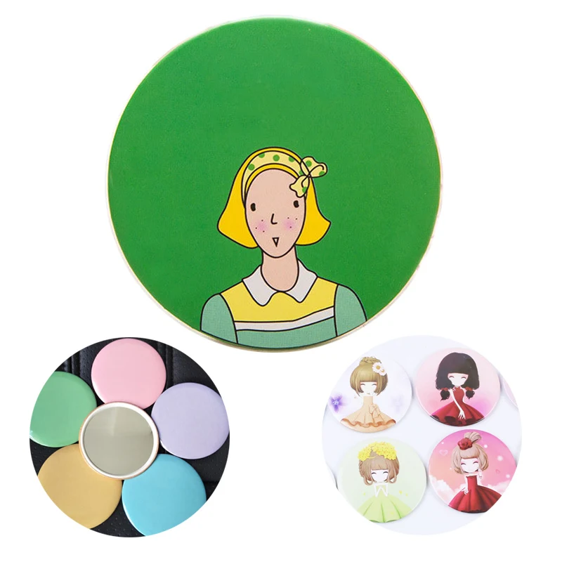 Round Tinplate Makeup Mirror 1