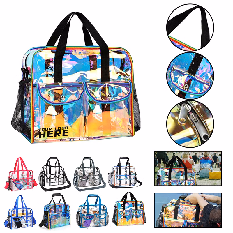 Large Rainbow Transparent Handbag
