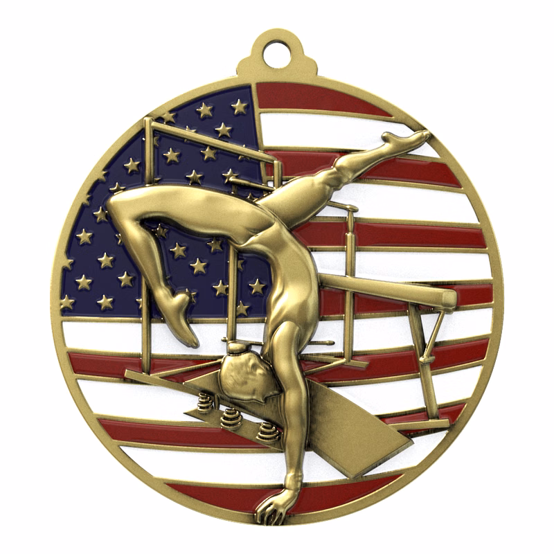 Gymnastics Patriotic Medallion (2-3/4")