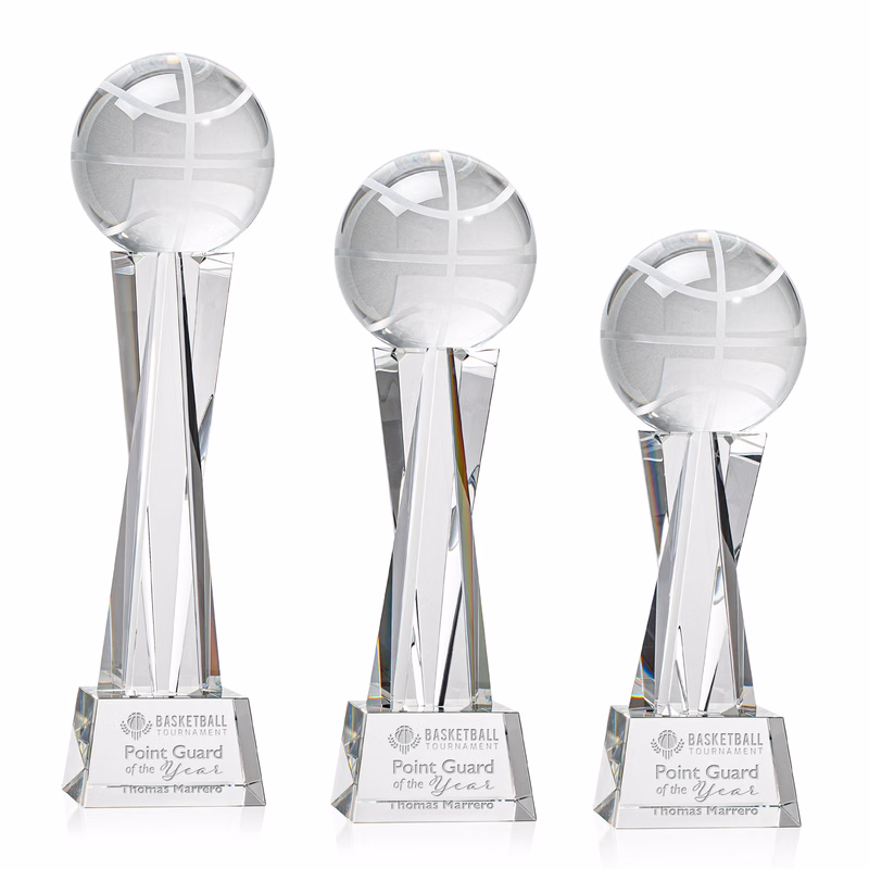 Basketball Award on Grafton Base - Clear