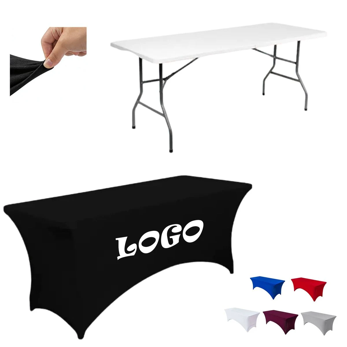 Custom 6ft Stretch Table Cover 1