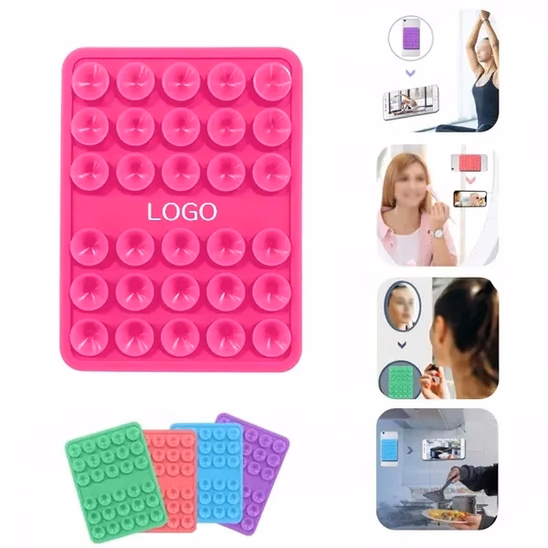 Silicone Suction Cup Phone Holder with Double-Sided