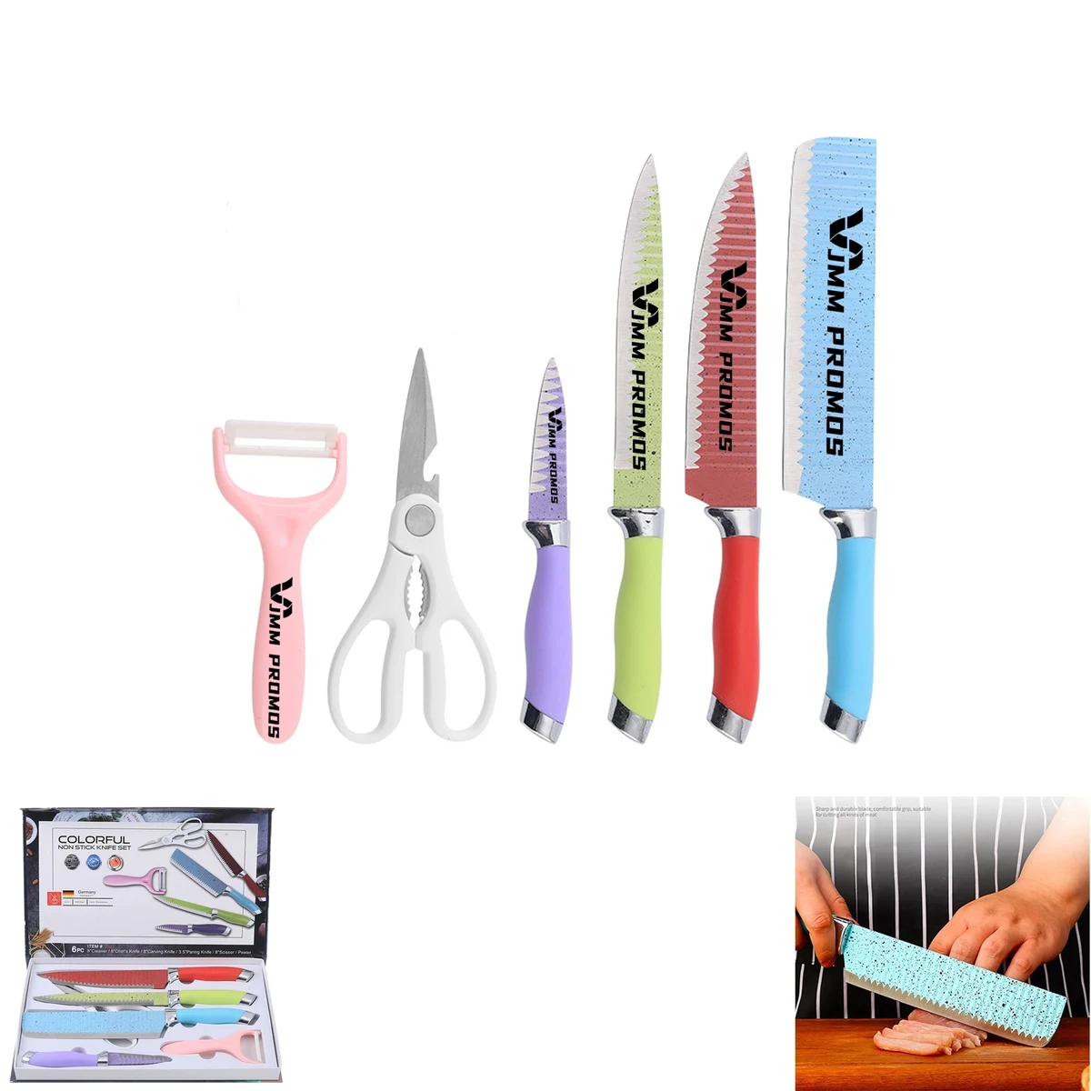 High Carbon Steel Kitchen Knife Set 6Pcs 1