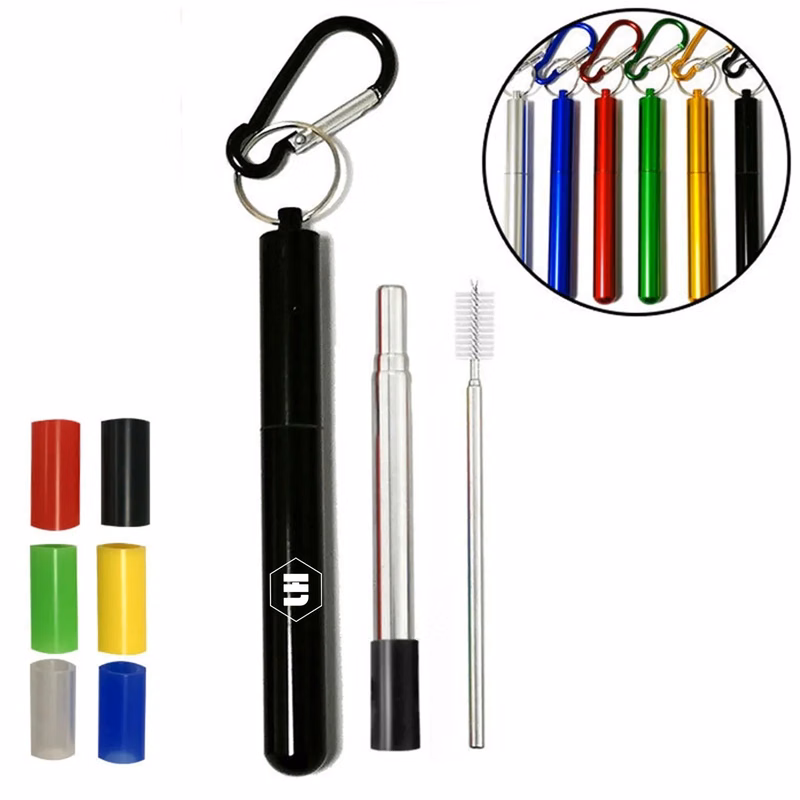 Travel Portable Foldable Telescopic Metal Straw