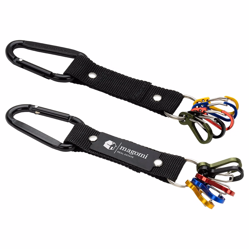 Aluminum Carabiner Strap with Color-Code Key Clips