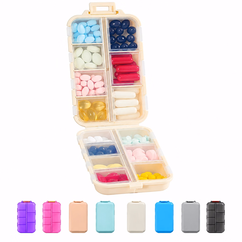 Fourteen Compartment Travel Pill Case