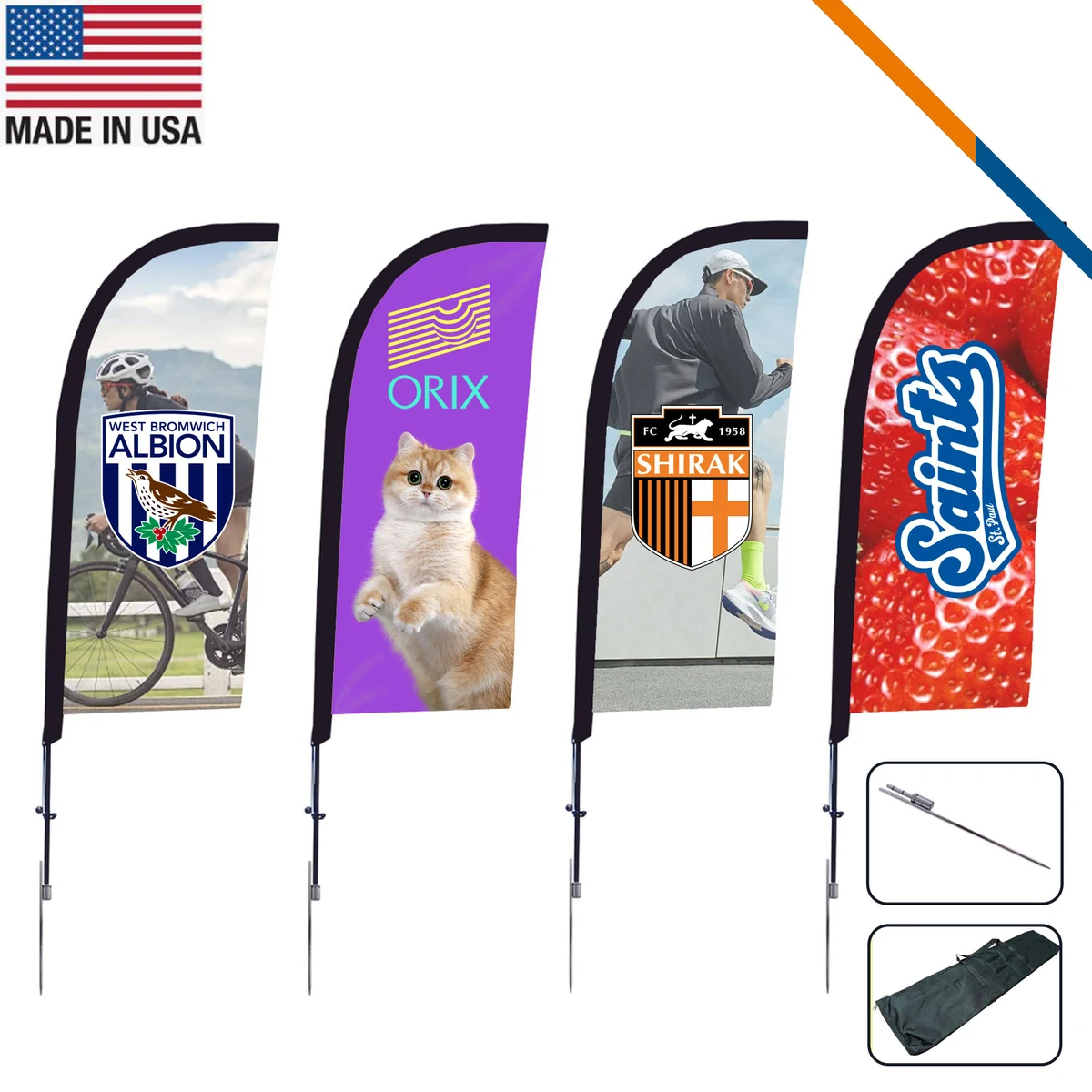 7' Pisces Single-Sided Straight Flag 1