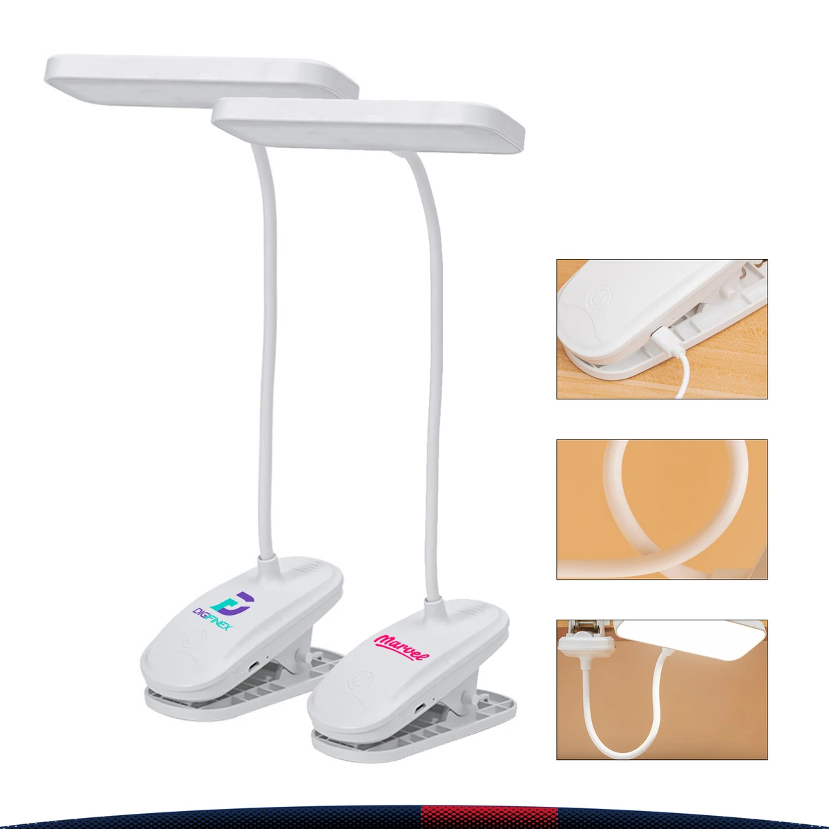 Heming Clip-On Rechargeable LED Desk Lamp 1