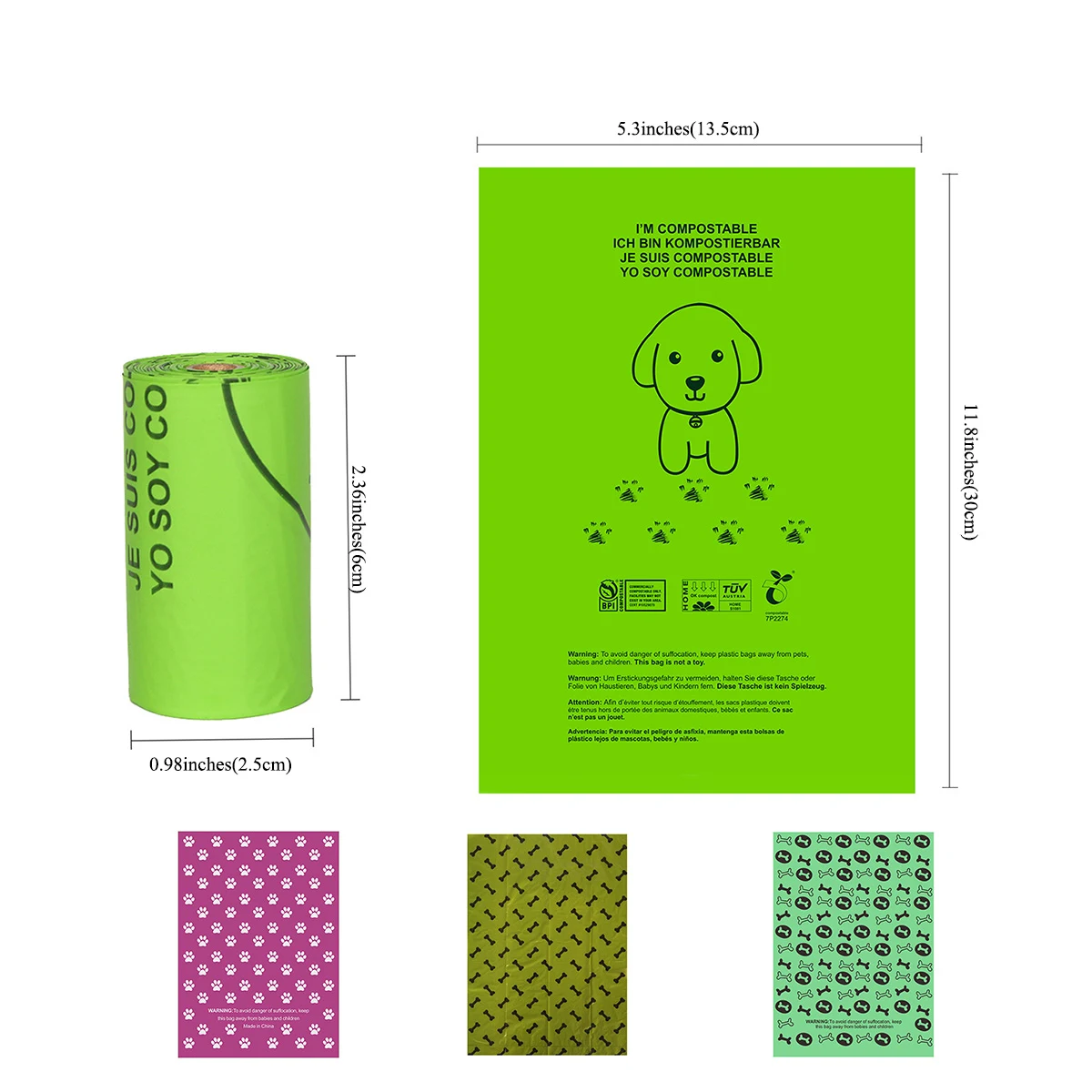 Custom Pet Poop Waste Bags-1 roll 1